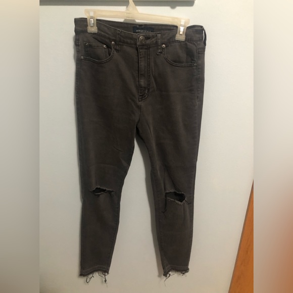 Aeropostale Denim - Aeropostale women’s distressed black size 10 Norma Jean. Gently used.